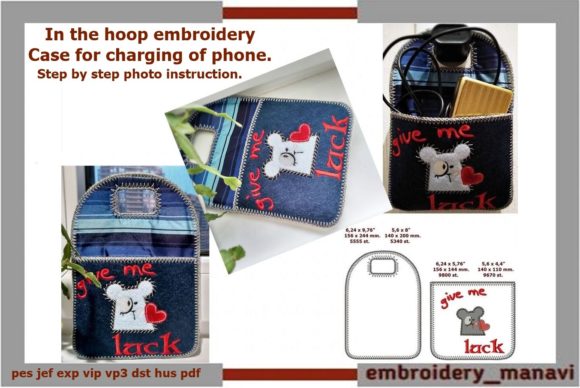 A Festive & Functional Phone Charging Case Embroidery