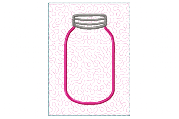 A Mason Jar Embroidery Design for Quilt-Inspired Projects