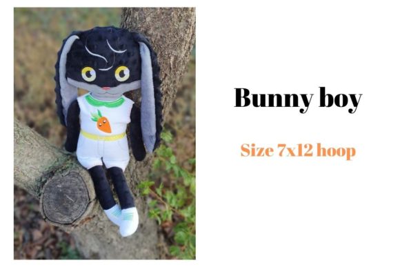 Bunny Rabbit Boy Doll ITH: Branding with Woodland Charm