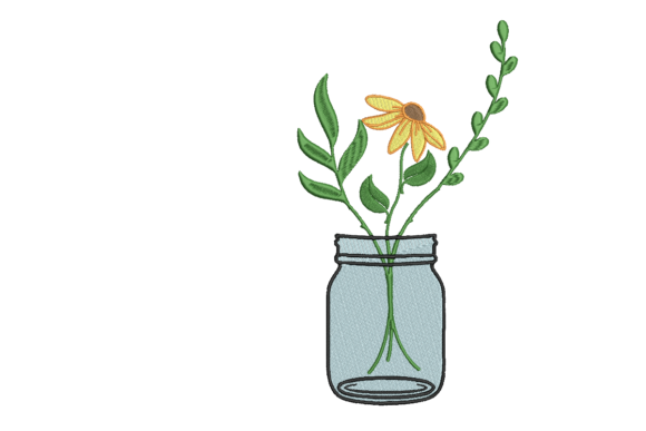 Flower Vase Yellow: A Fresh Embroidery Design Review