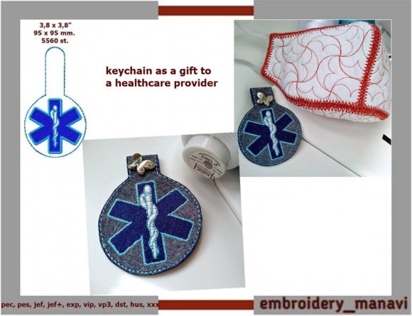 Keychain with Medical Symbols for Holiday Shops