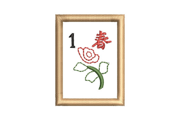 Mahjong Seasons Tile Spring: A Seasonal Embroidery Gem